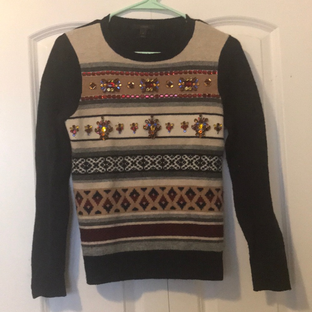 Bejeweled J Crew sweater